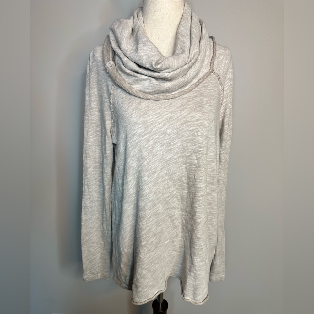 Sz XS/S Free People FP Beach Cocoon Cowl Neck pullover long sleeve top cotton - Picture 2 of 6